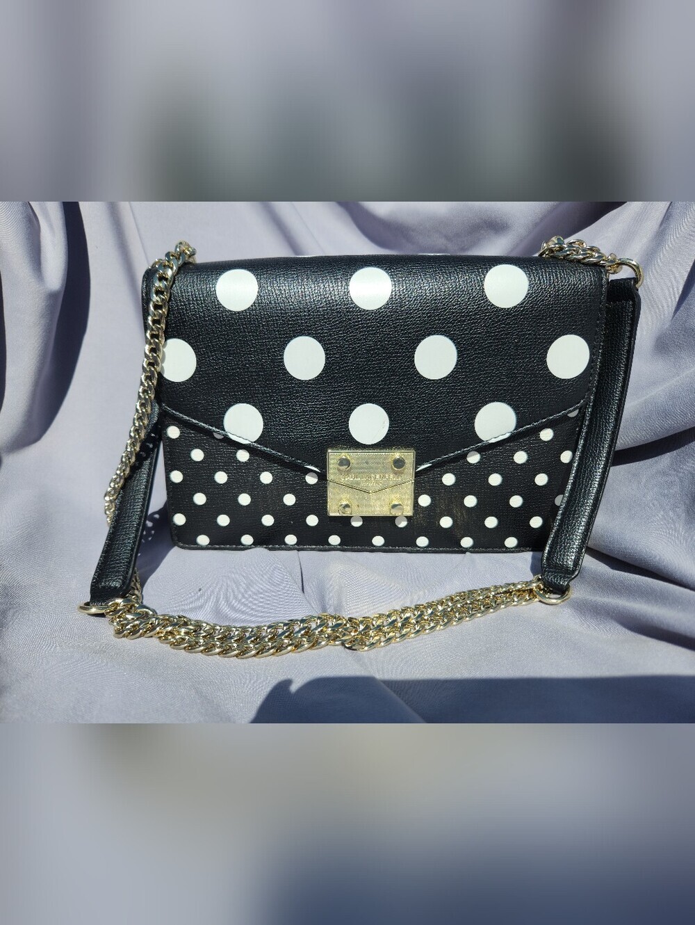 Karl Lagerfeld Polka Dot Chain Shoulder Bag